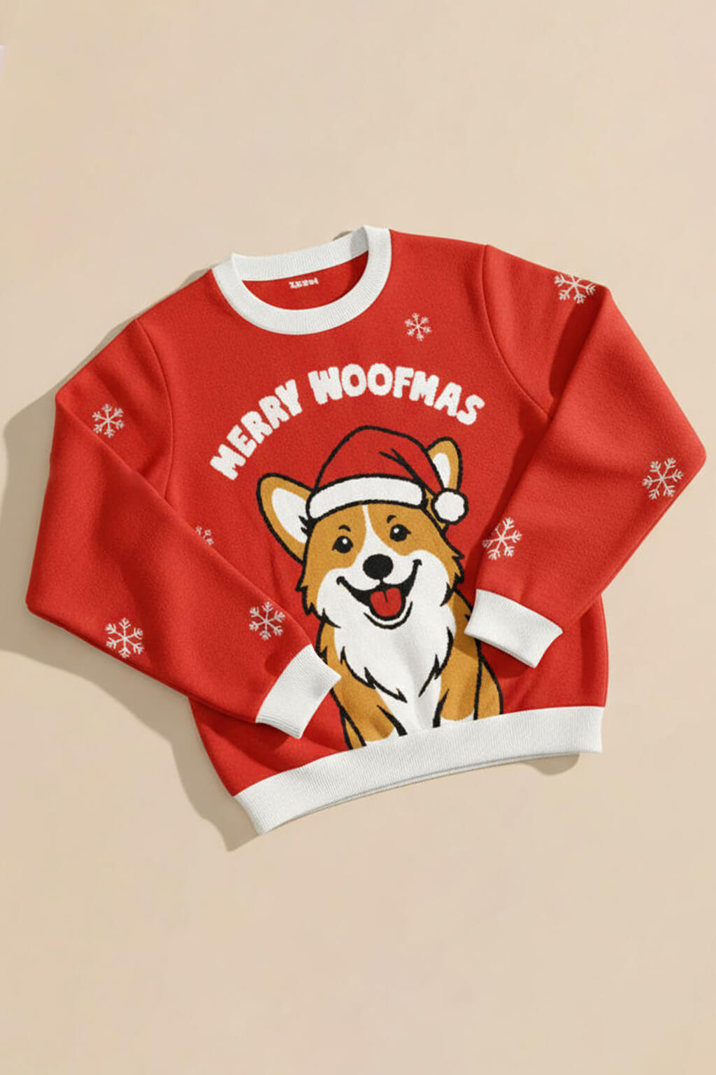 Festive Corgi Xmas Knitted Sweatshirt