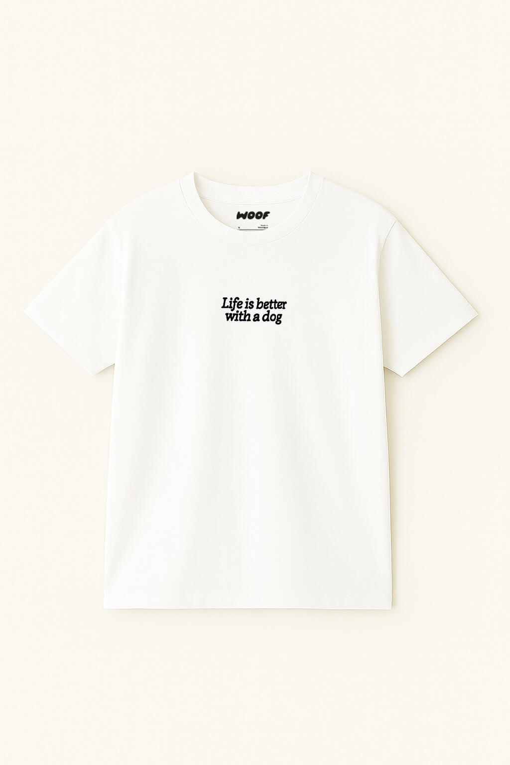 Life is Better with a Dog Embroidered Unisex Dog T-Shirt.