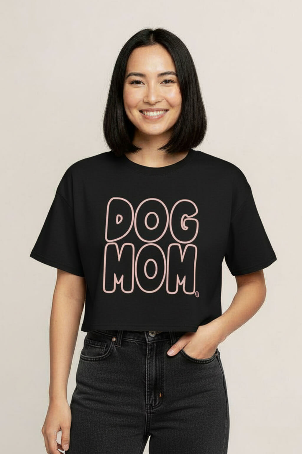 Oversized Dog Mom Crop Top