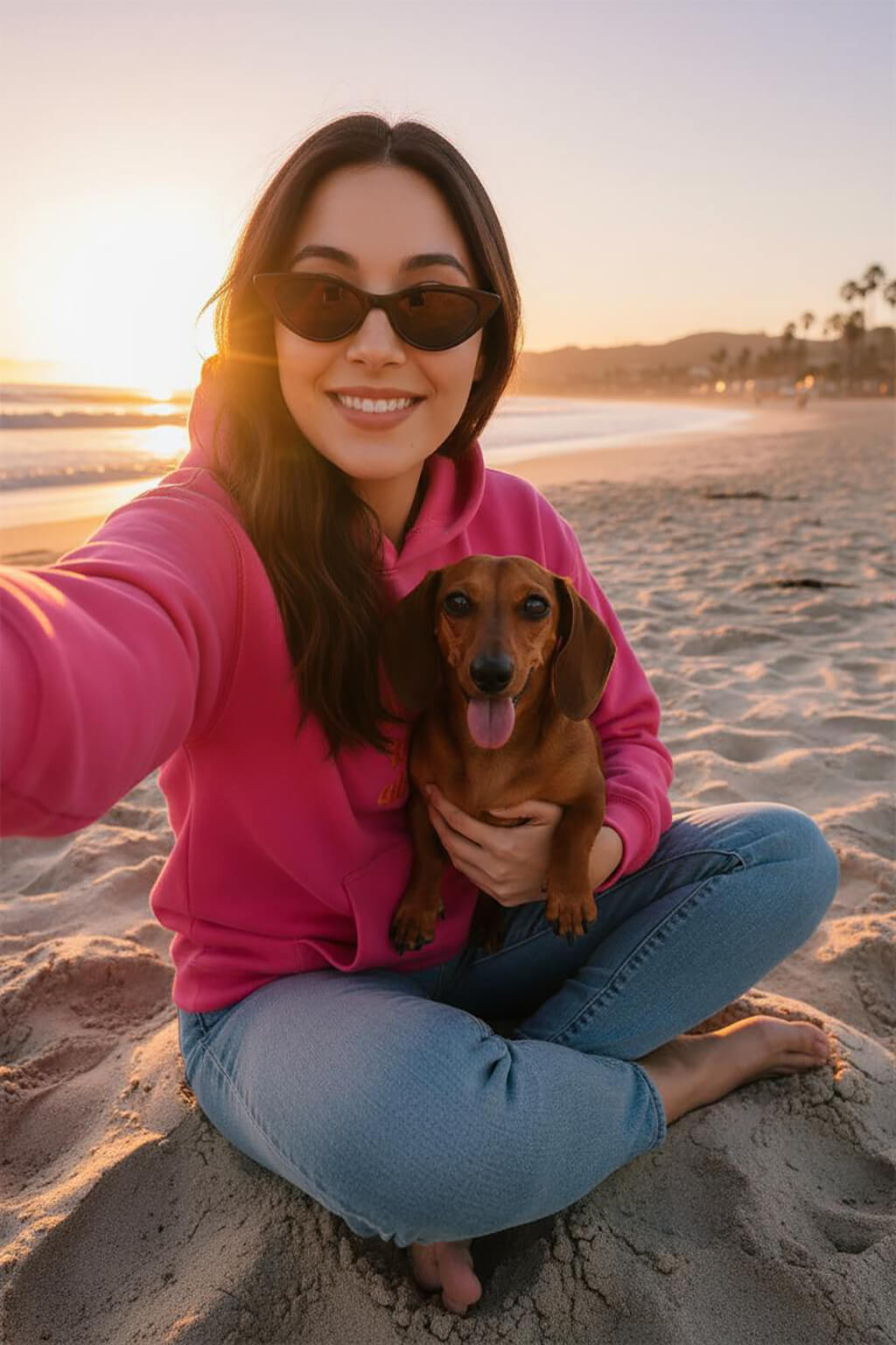 Bold My Dog And I Talk Embroidered Hoodie