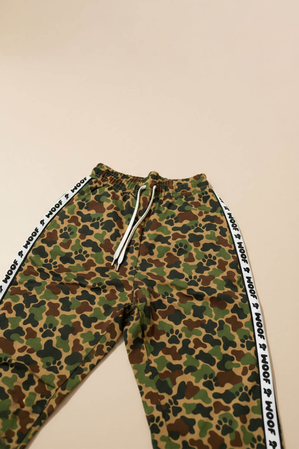 Camo Wide-Leg Unisex Paw Print Joggers