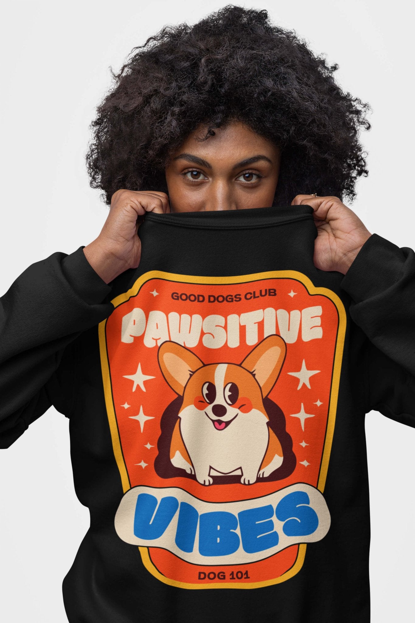 Pawsitive Vibes Corgi Premium Sweatshirt - Dogloverclothing.com