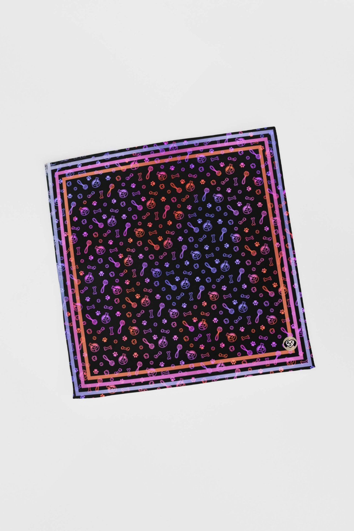 Playful Neon Pet Bandana.