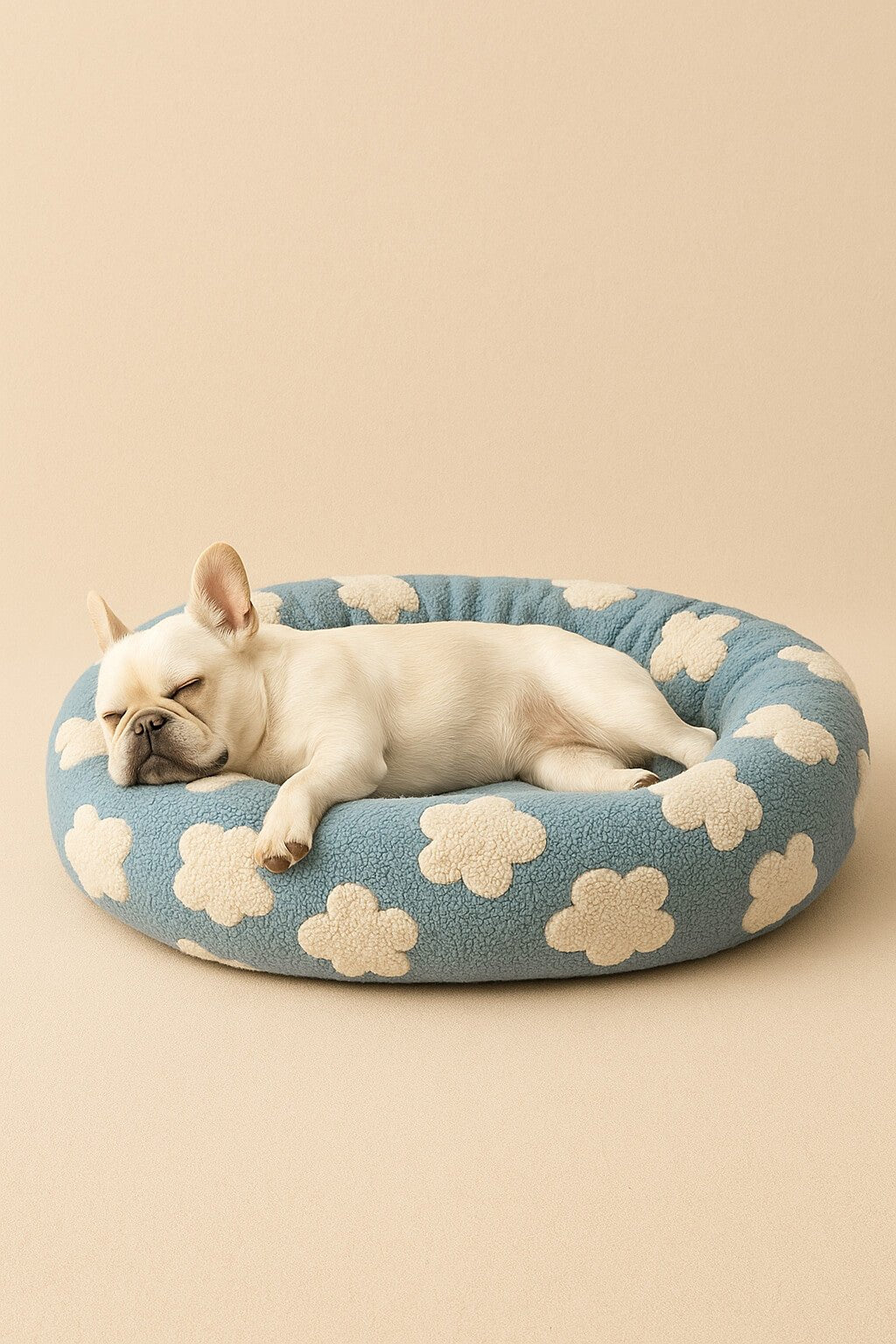 Super Soft Cloud Dog Bed 30", Plush & Anti Slip Bottom.