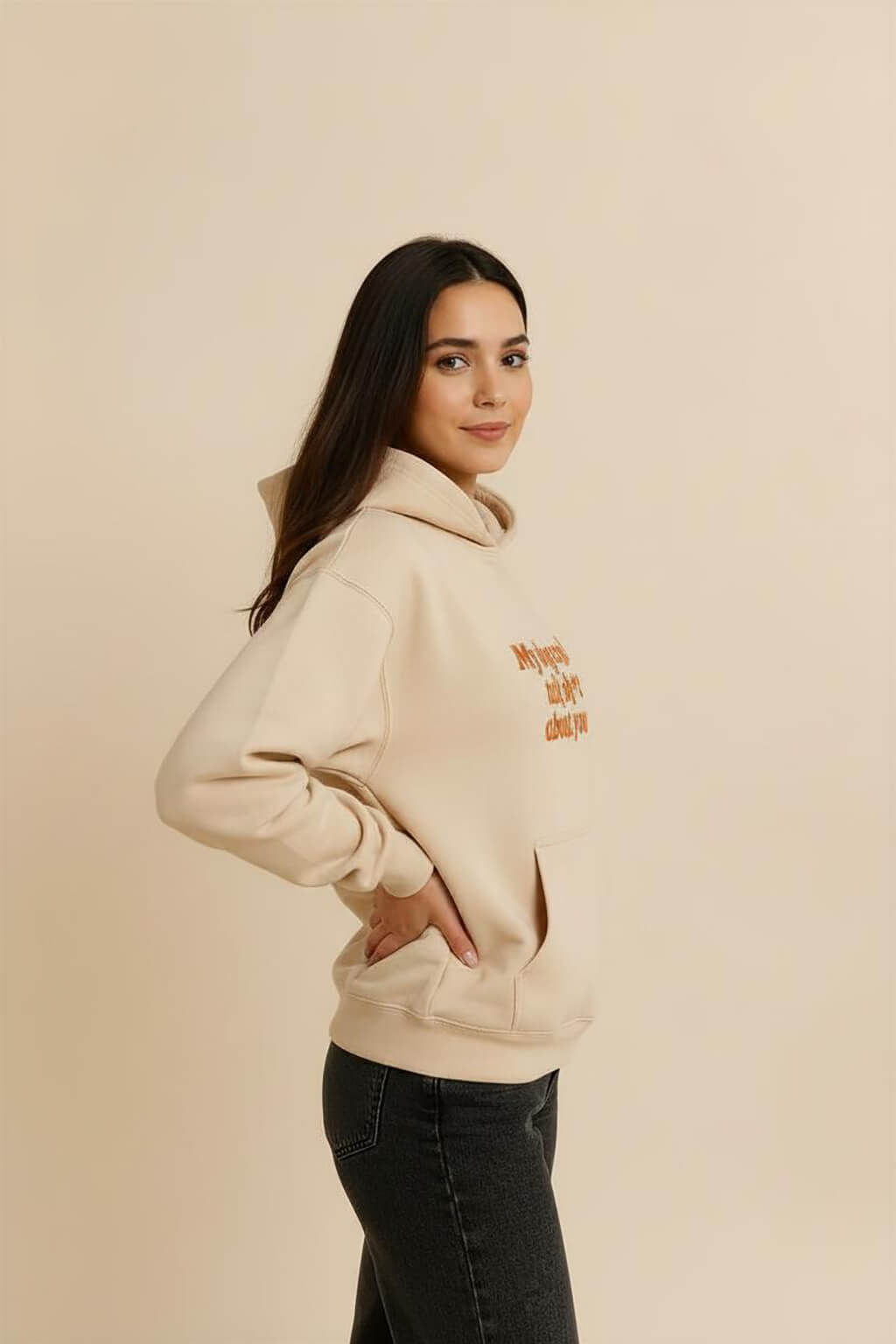 Bold My Dog And I Talk Embroidered Hoodie