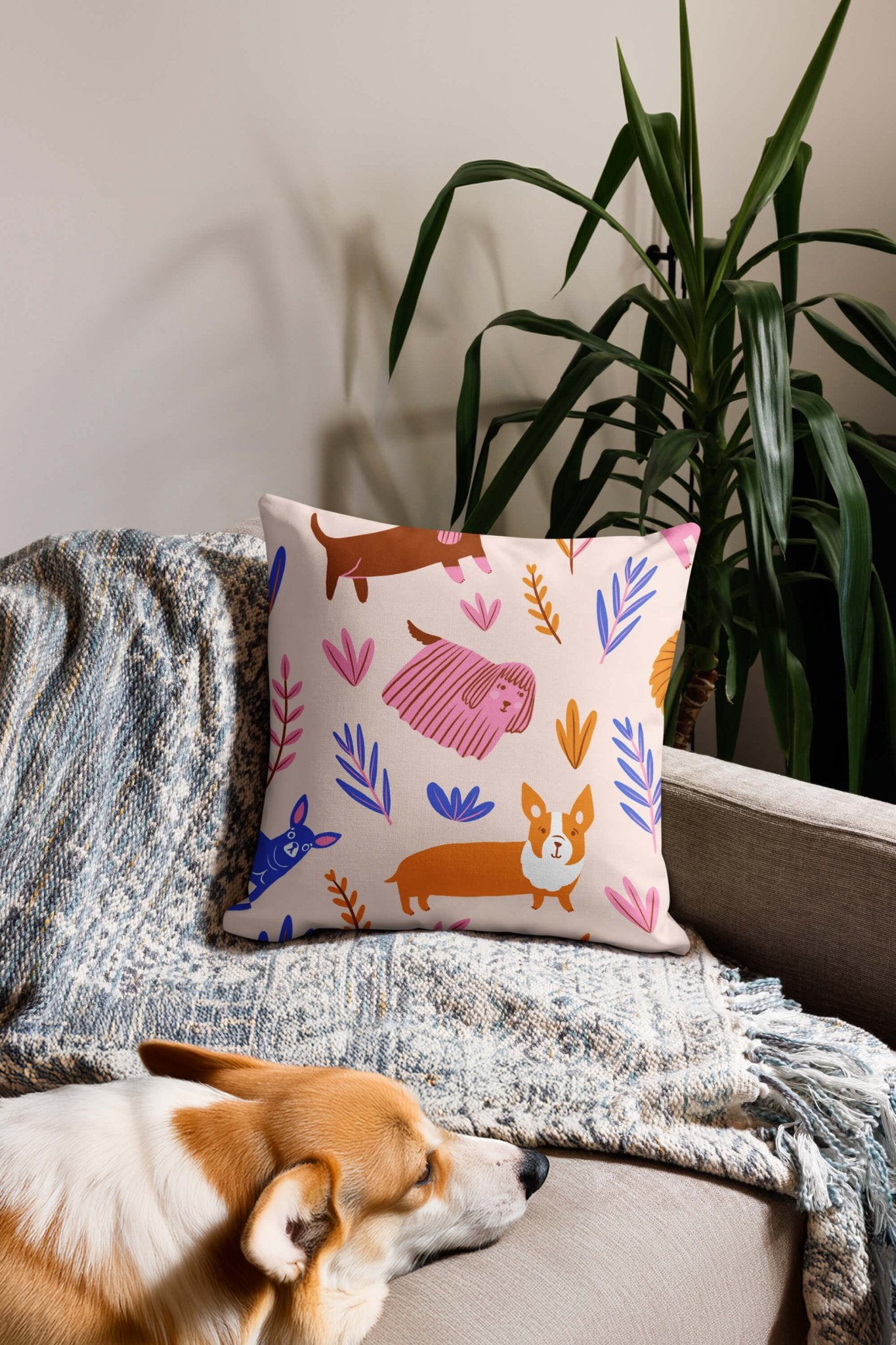 Doggy Daydream Premium Pillow - Dogloverclothing.com