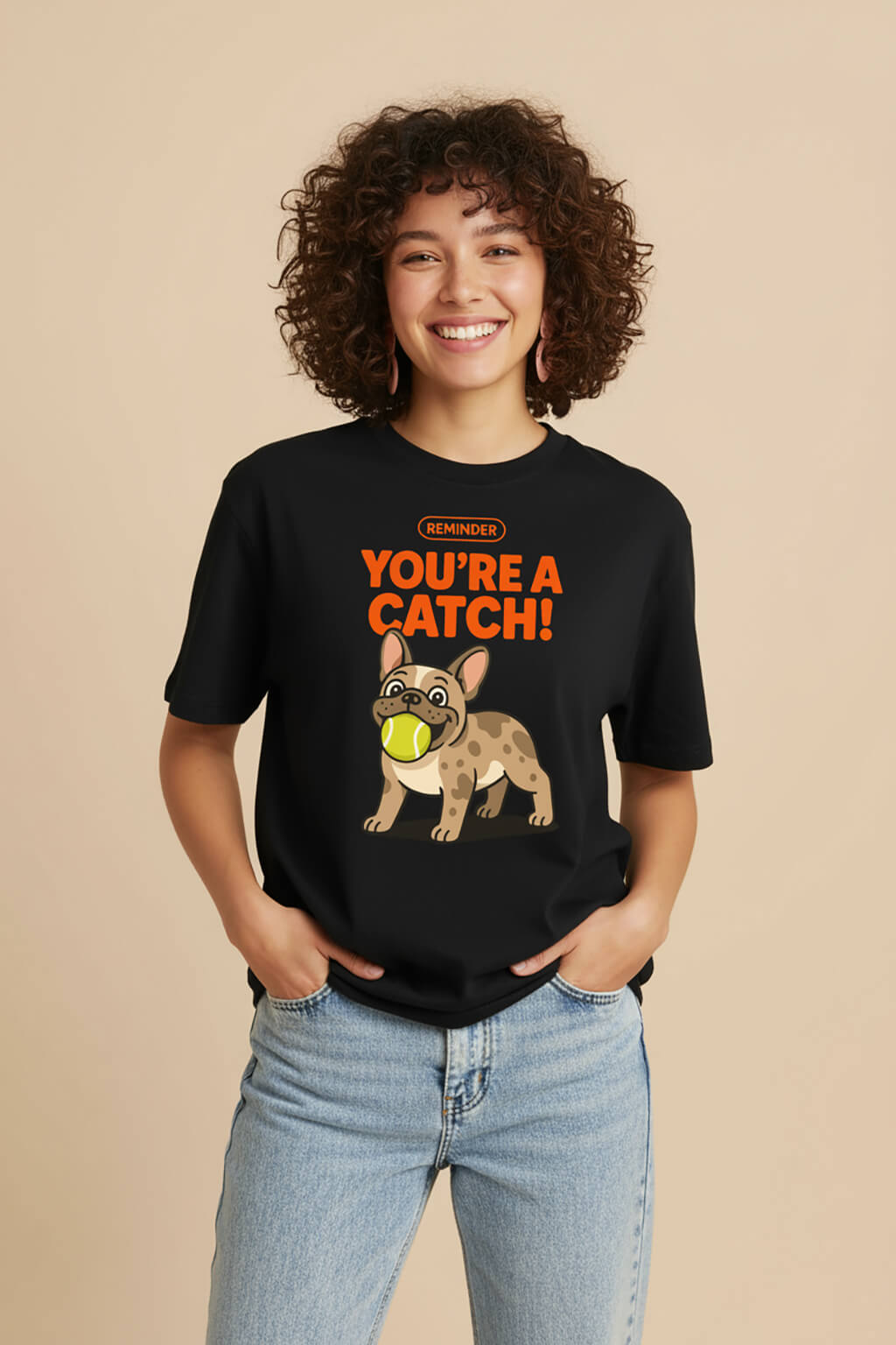 Soft You're a Catch Frenchie Unisex T-Shirt - WOOF