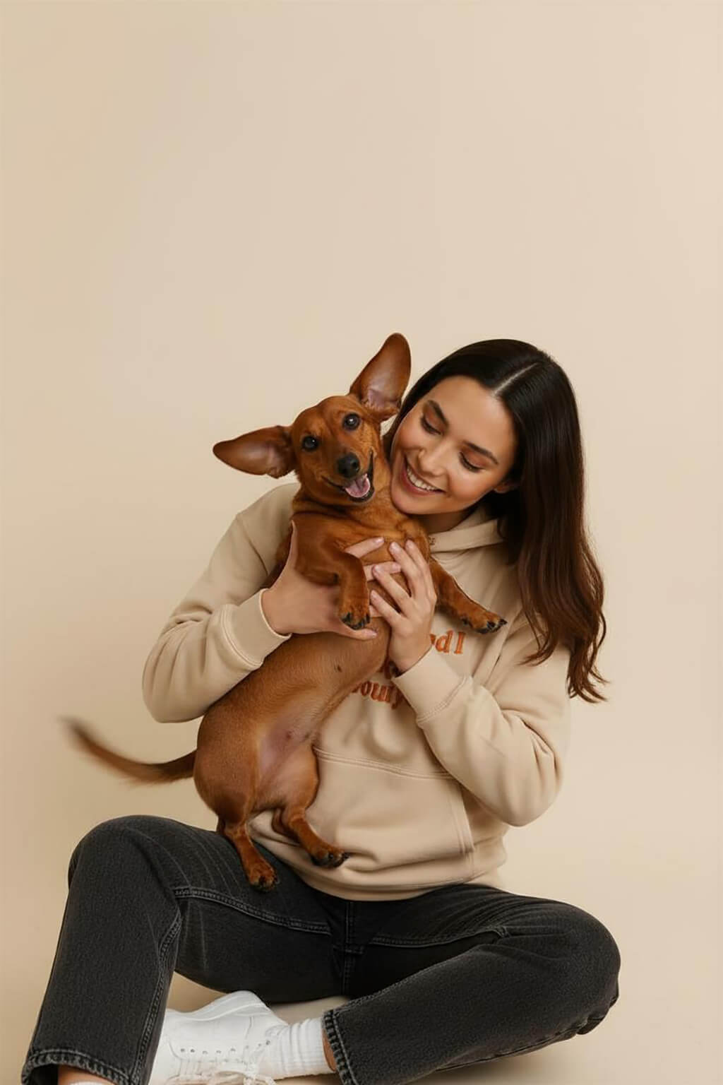Bold My Dog And I Talk Embroidered Hoodie
