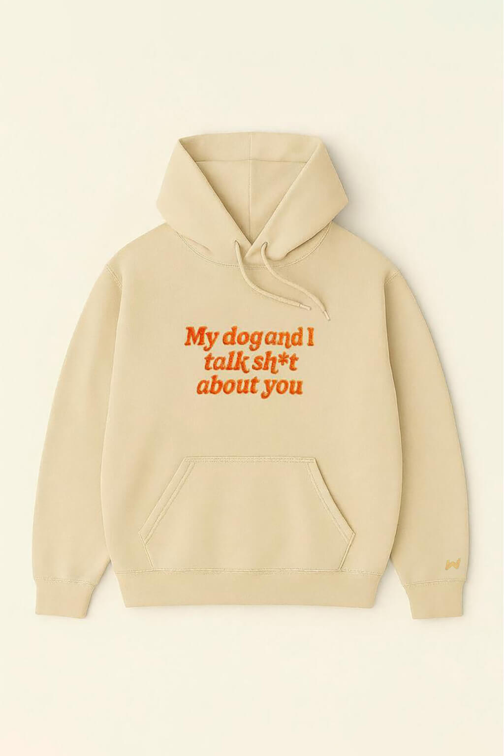 Bold My Dog And I Talk Embroidered Hoodie