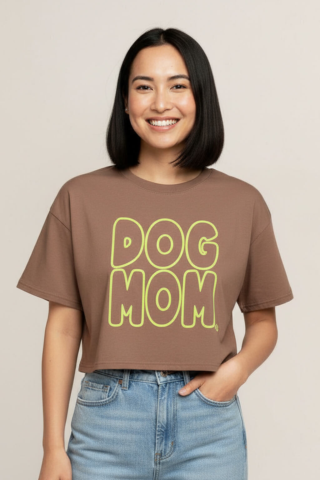 Oversized Dog Mom Crop Top