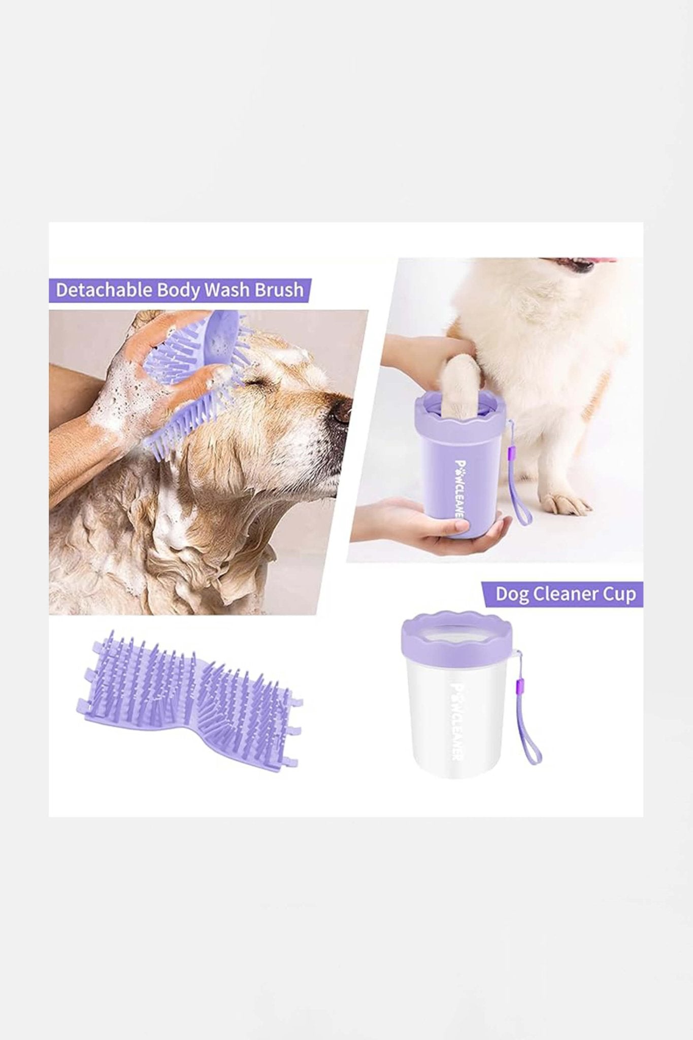 Easy Paw-Cleaner for Dogs, incl. Brush & 3 Soft Towels.