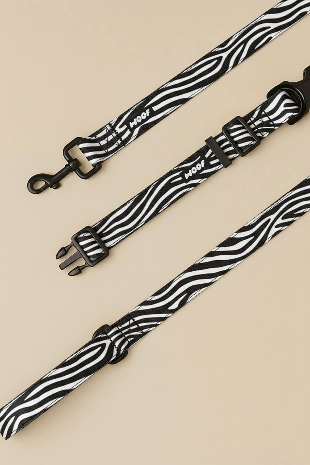 Zebra Dog Collar & Leash Set