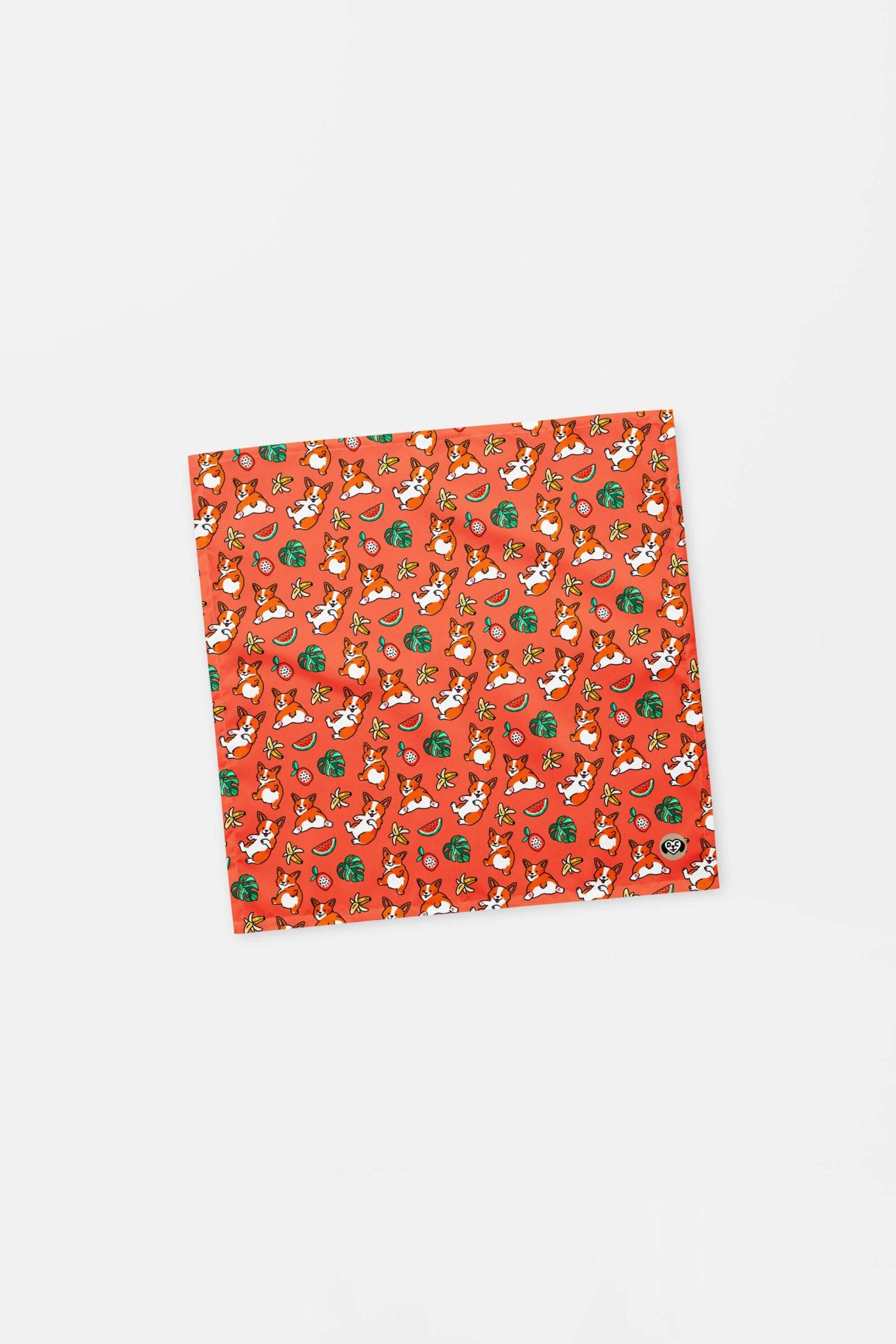 Tropical Corgi Paradise Pet Bandana Orange.