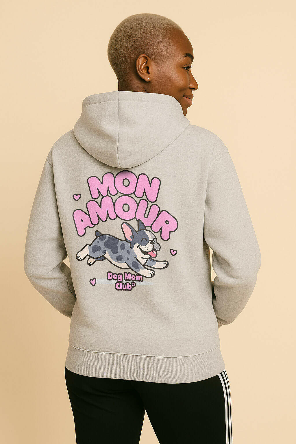 Cute Mon Amour Frenchie Hoodie.