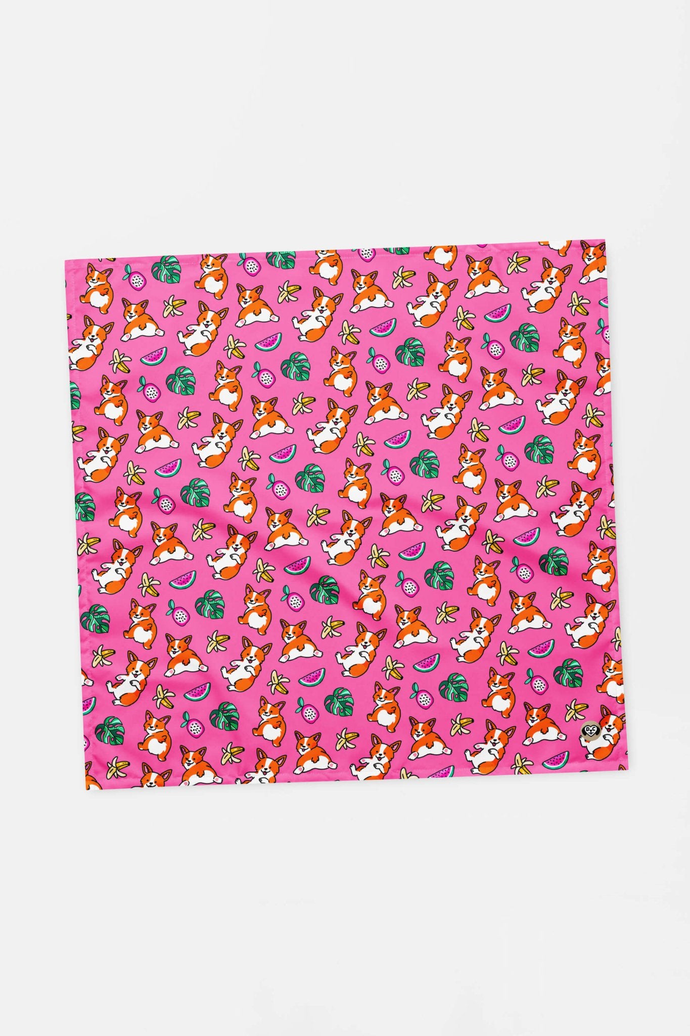Tropical Corgi Paradise Pet Bandana Pink.