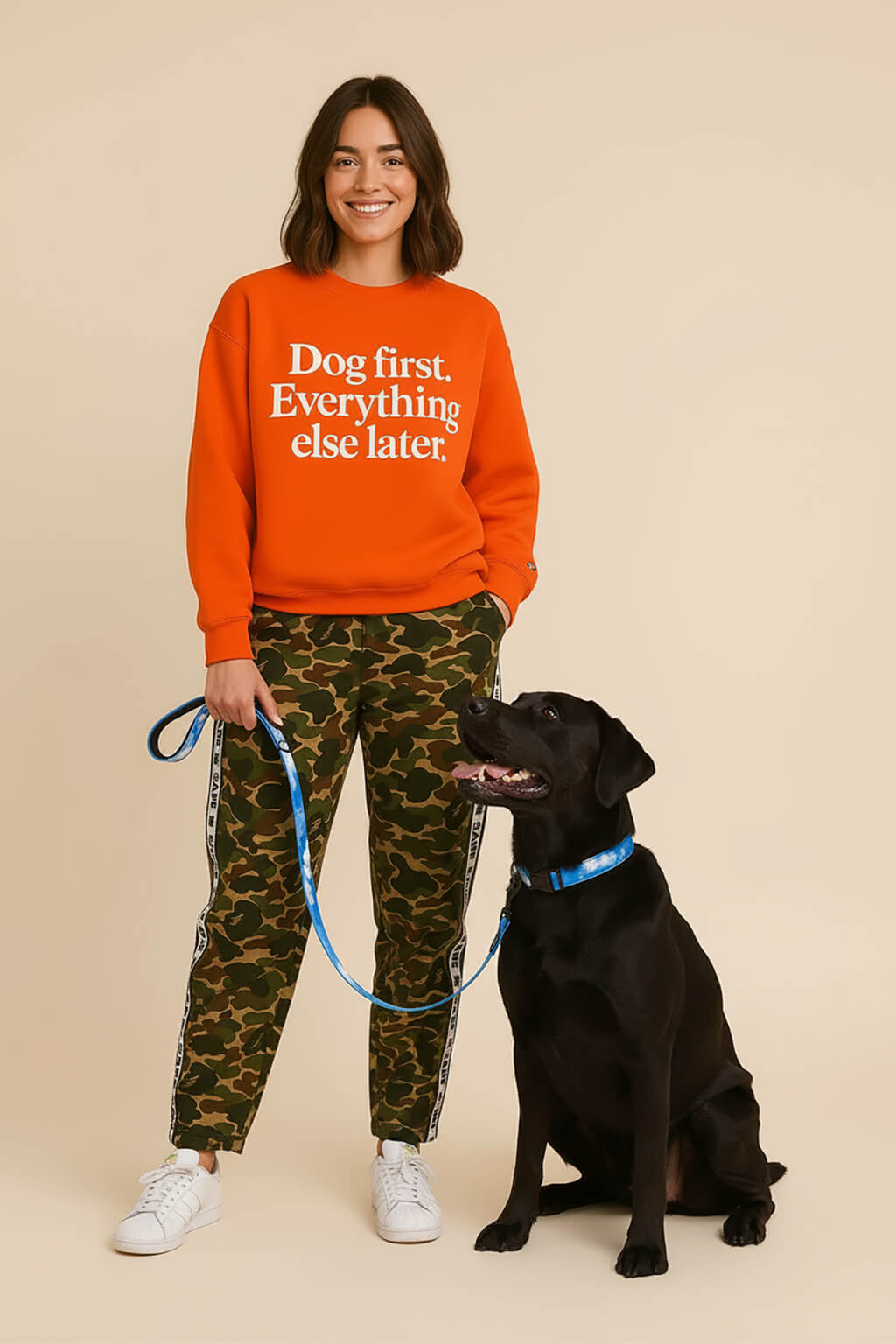 Happy Clouds Dog Collar & Leash Set - WOOF