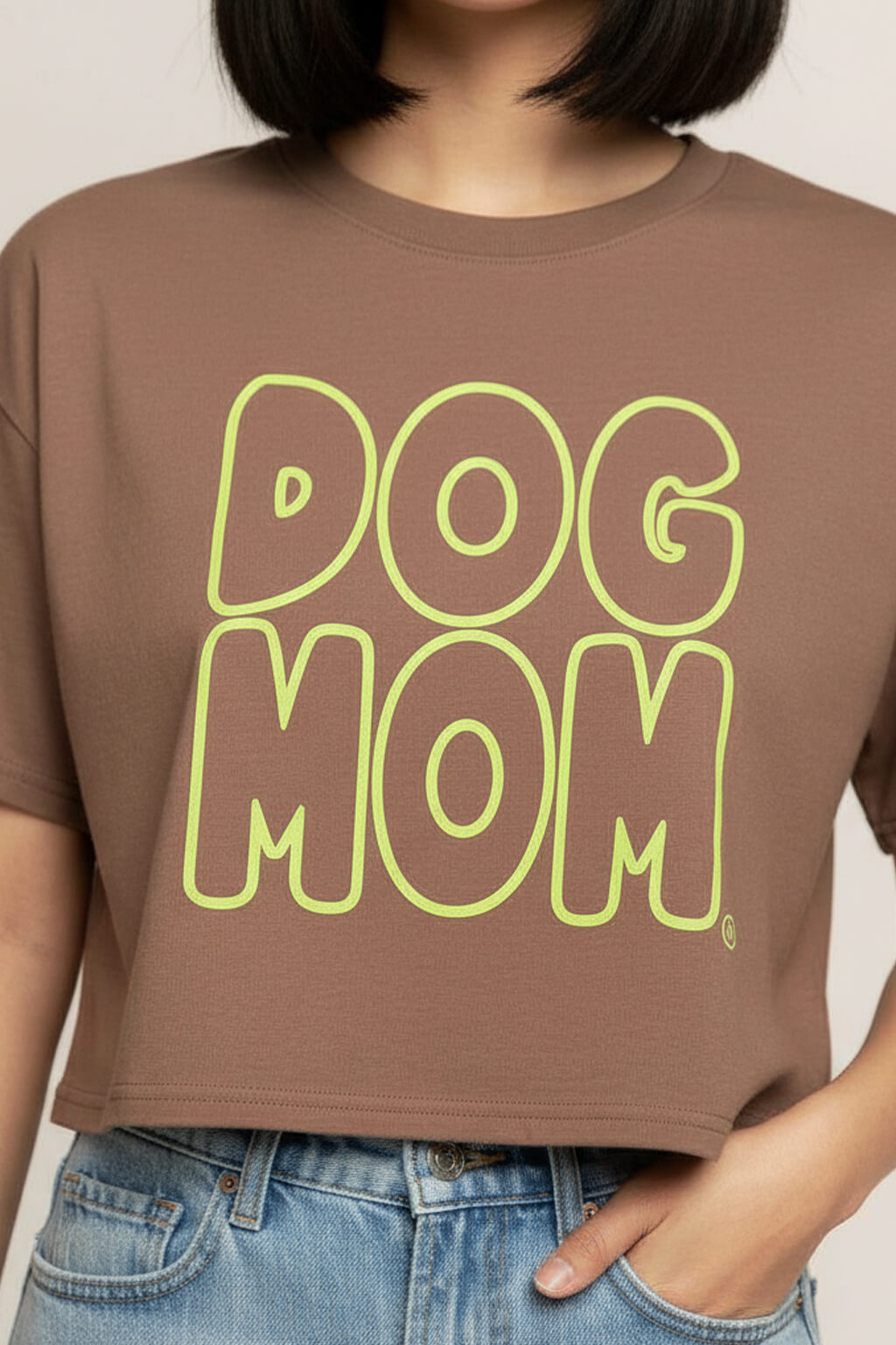 Oversized Dog Mom Crop Top