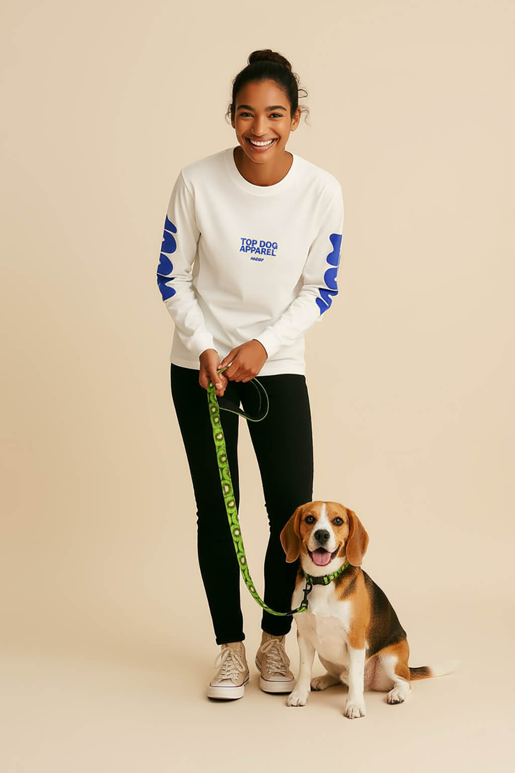 Kiwi Heaven Dog Collar & Leash Set - WOOF