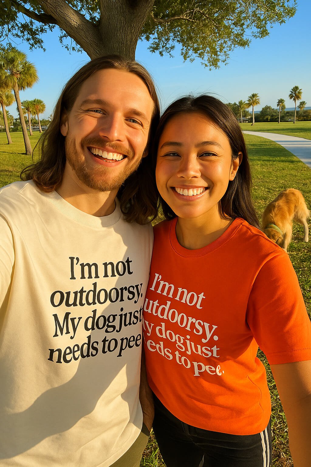 Funny Dog Outdoor Unisex T-Shirt.