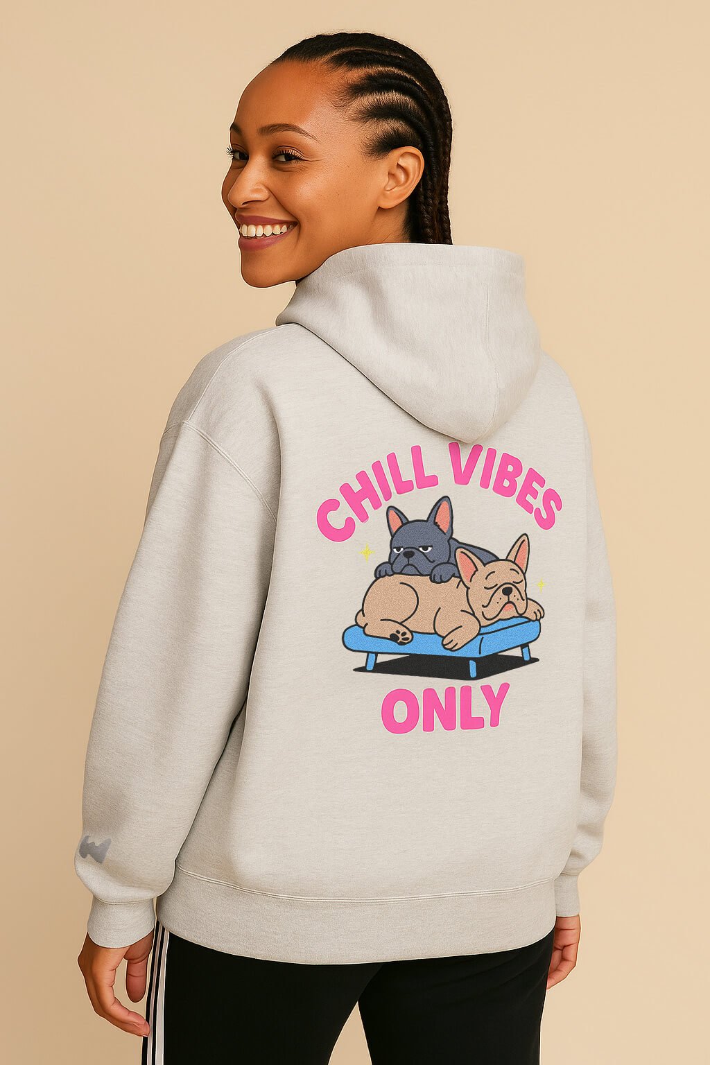 Cute Frenchie Chill Vibes Only Unisex Hoodie - WOOF