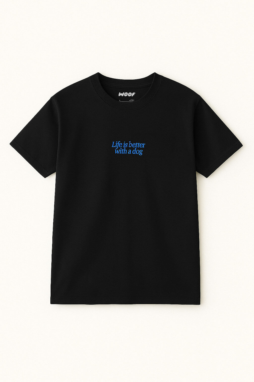 Life is Better with a Dog Embroidered Unisex Dog T-Shirt.