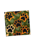 Camo Dog Bandana from WOOF, front view of the print