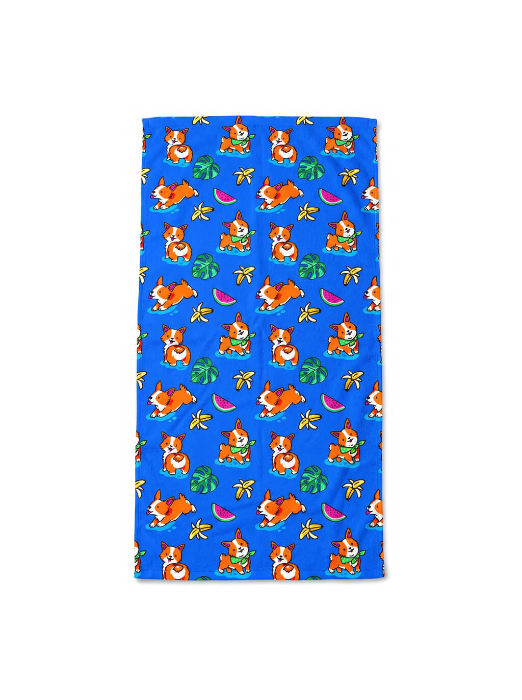 Tropical Corgi Beach Party Towel 30x60 in