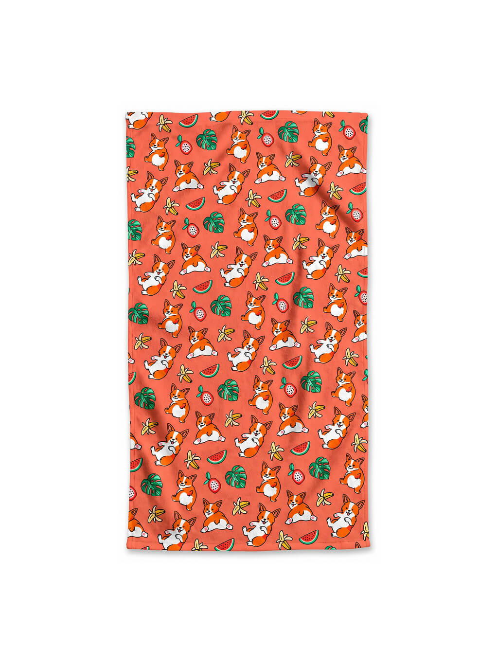 Tropical Corgi Chill Out Towel 30x60 in