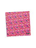 Pink Tropical Corgi Paradise Dog Bandana from WOOF, front view of the print
