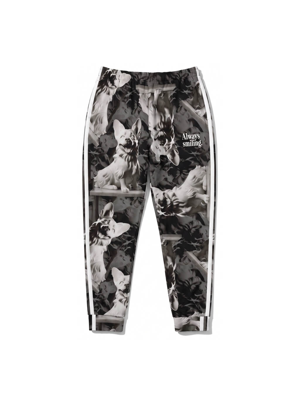 Corgi Supreme Joggers from WOOF, front view
