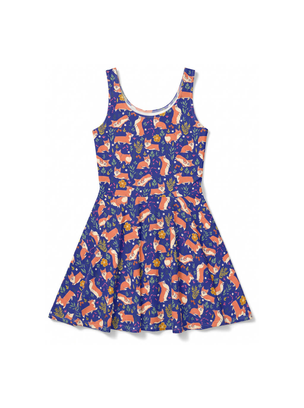 Corgi Floral Summer Dress