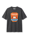 Heather black Pawsitive Vibes Corgi T-Shirt from WOOF, front view