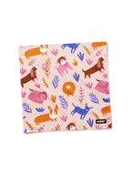 Beige Boho Doggy Paradise Bandana from WOOF, front view of the print