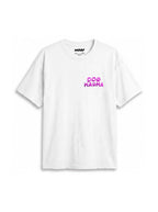 White Dog Mom Balloon T-Shirt from WOOF, front view of the print