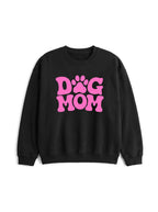 Black Dog Mom Sweatshirt from WOOF, front view of the print