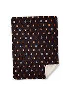 Black Doggy Dreams Sherpa Dog Blanket from WOOF, front view