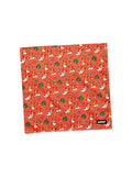 Orange Tropical Corgi Paradise Dog Bandana from WOOF, front view of the print