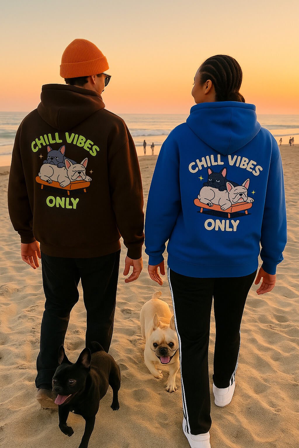 Cute Frenchie Chill Vibes Only Unisex Hoodie - WOOF