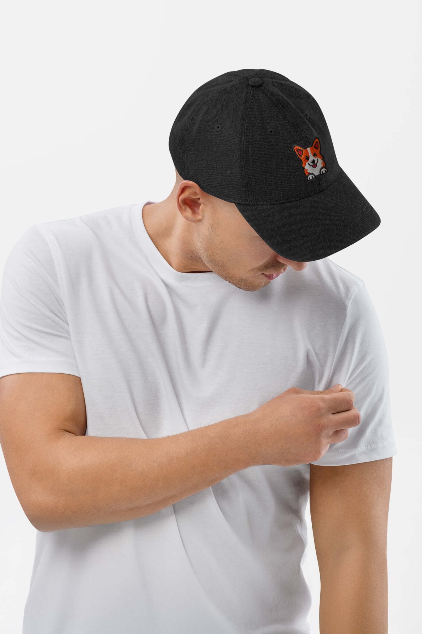 Premium Corgi Denim Cap.