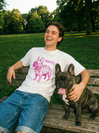 Custom Dog Caricature Unisex Heavyweight T-Shirt