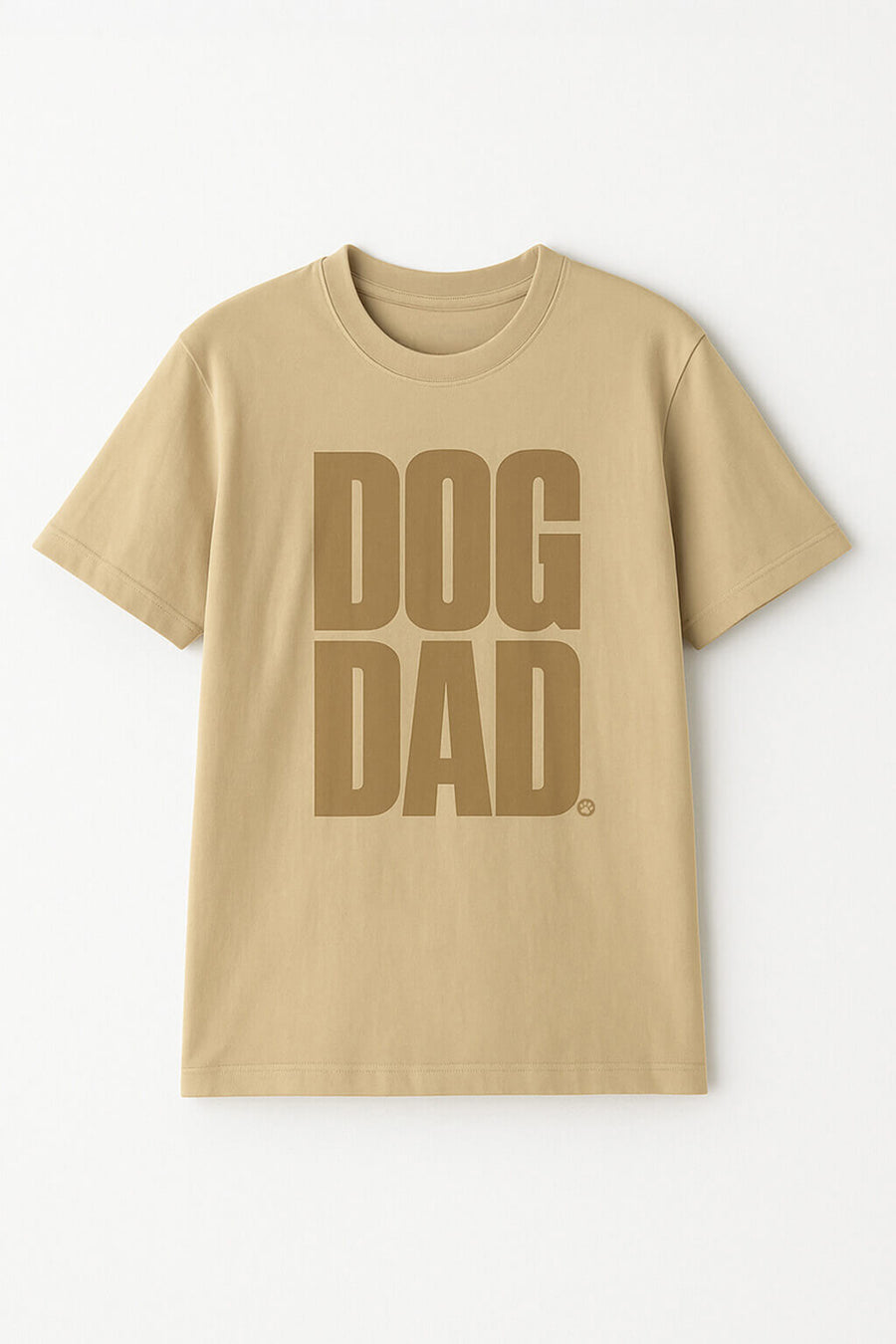 Khaki Oversized Dog Dad T-Shirt from WOOF, front view