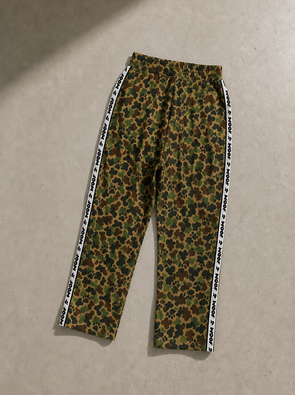Camo Wide-Leg Unisex Paw Print Joggers