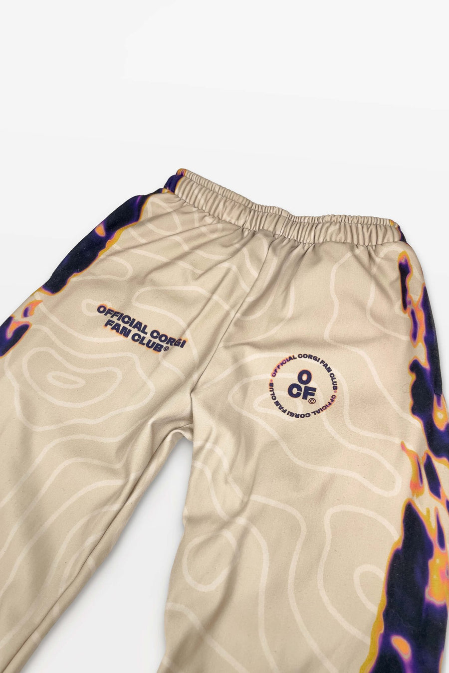 Waistband and stripe detail on the Official Corgi Fan Club Joggers from WOOF