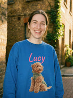 Custom Dog Illustration Unisex Sweatshirt