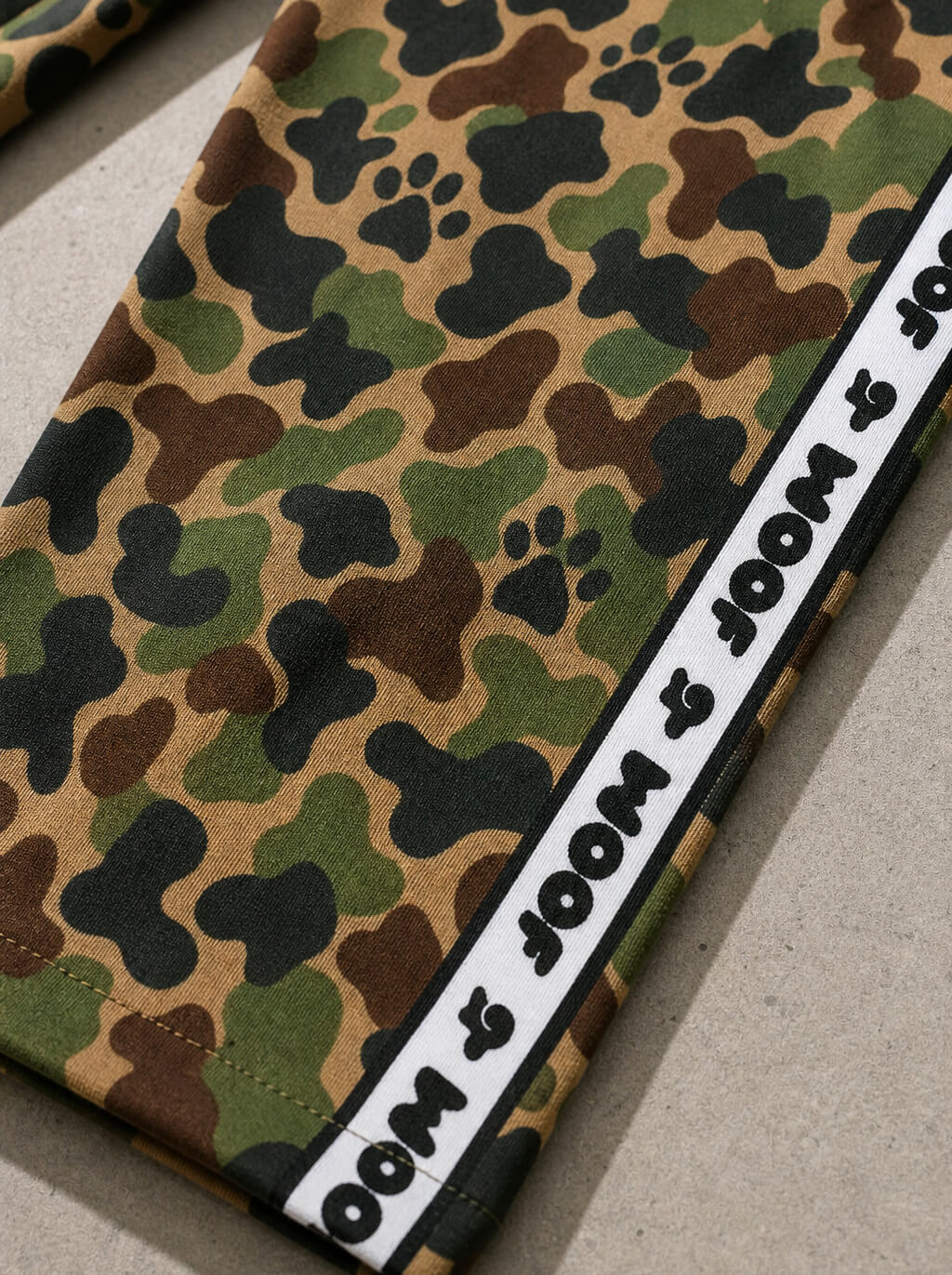 Camo Wide-Leg Unisex Paw Print Joggers