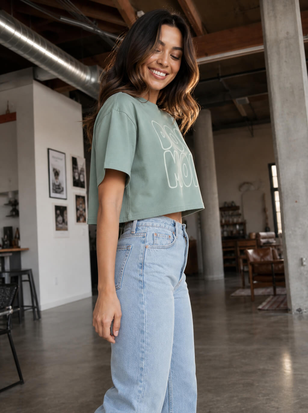 Oversized Dog Mom Crop Top