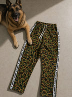 Camo Wide-Leg Unisex Paw Print Joggers