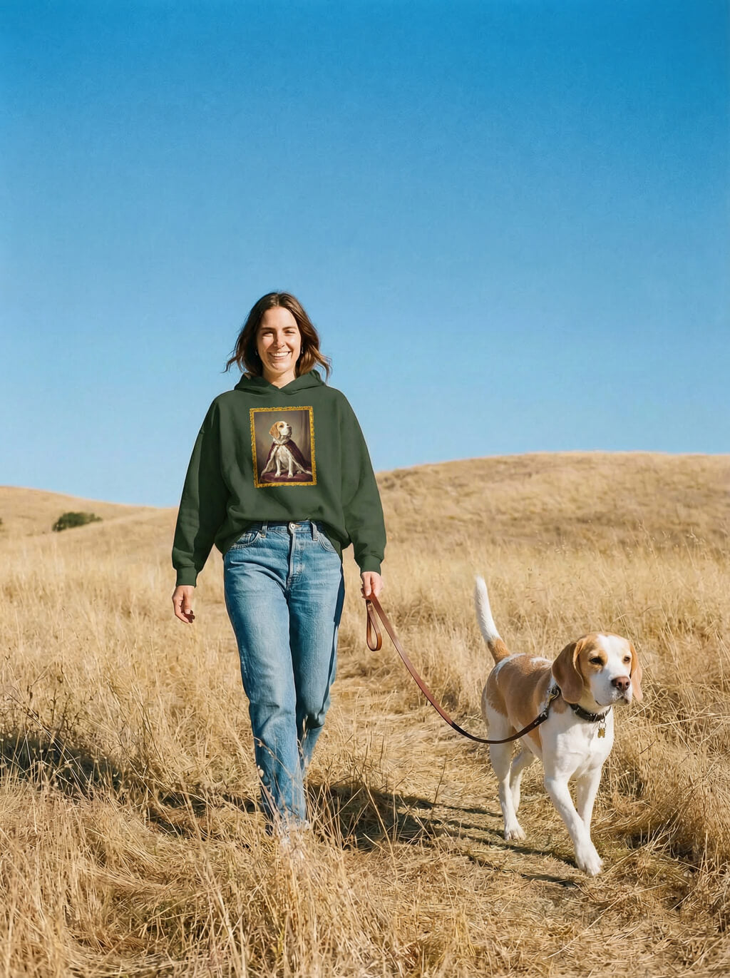 Custom Royal Dog Portrait Unisex Hoodie