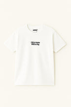 Life is Better with a Dog Embroidered Unisex Dog T-Shirt.