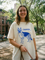 Custom Dog Caricature Unisex Heavyweight T-Shirt